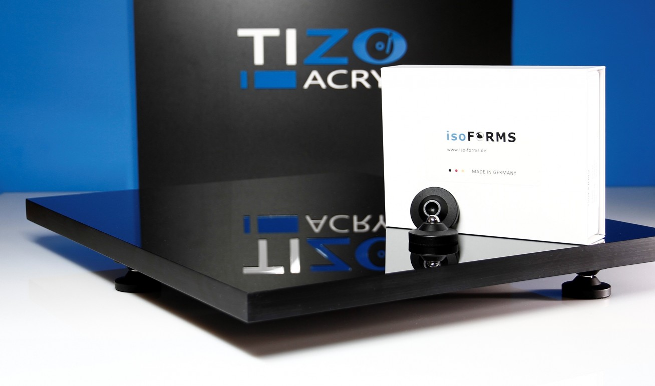 isoFORMS Gerätefüße für die Audiotechnik konzipiert - Handmade in Germany - Fachhändler TIZO ACRYL