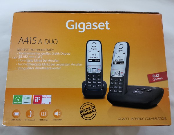 Siemens Gigaset A415 A Duo schnurloses Dect Telefon mit ...