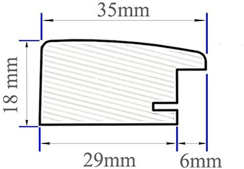 FRAMO 35mm Cadre Format spécial sur Mesure 98 x 33 cm (Noir Matt), Cadre  Fait Main en MDF doté d’Un Verre synthétique antireflet, Largeur du Cadre 